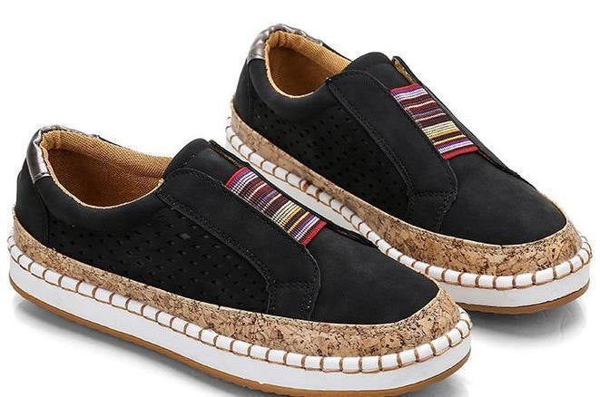 Women’s Slip-On Sneakers – Breathable Blend – Cushioned Sole – Casual Orthopedic Fit