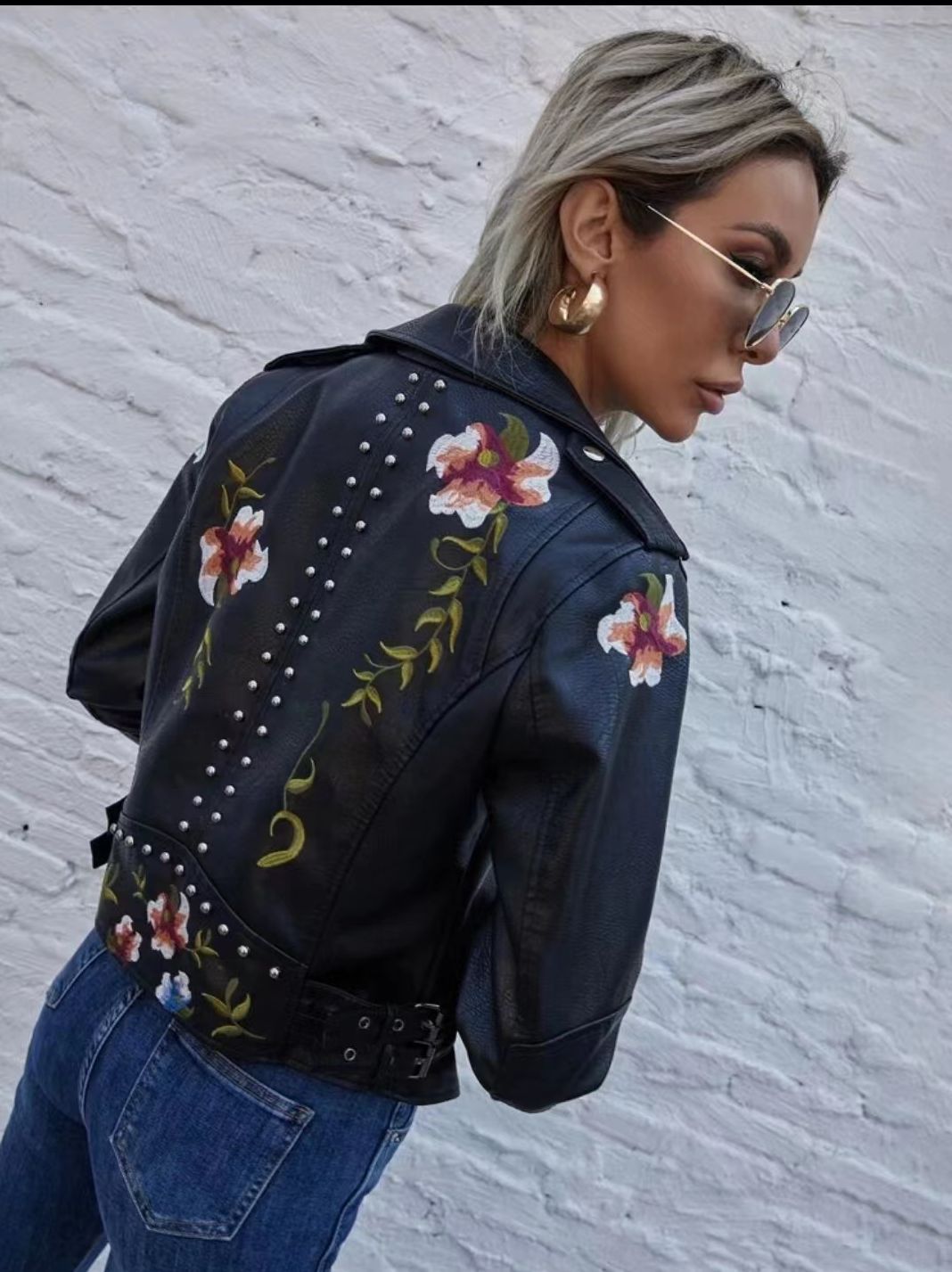 Women's retro floral print vintage jacket