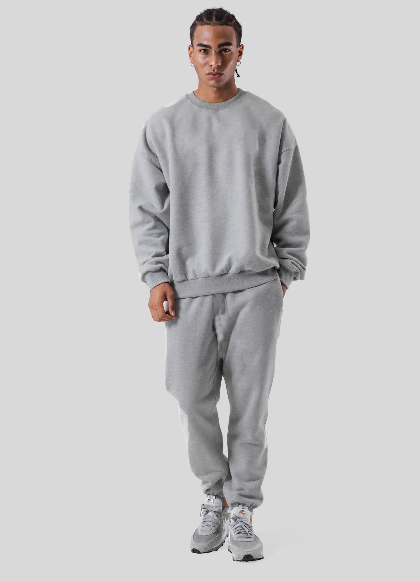 Men’s Tracksuit Set – Cotton – Relaxed Fit – Ribbed Cuffs – Casual Comfort Wear