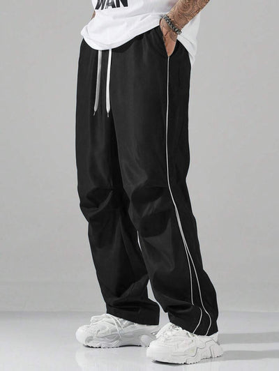 Men’s Cargo Pants – Relaxed Fit – Drawstring Waist – Side Pockets – Streetwear Style