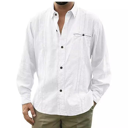 Men’s Shirt – Relaxed Fit – Long Sleeve – Button-Up – Chest Pocket
