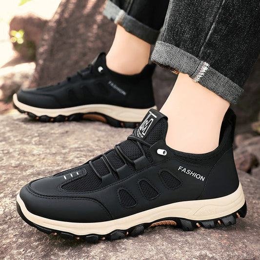 Men’s Hiking Shoes – Breathable Mesh – Cushioned Ankle Support – Trail Grip Sole