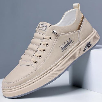 Men’s Sneakers – Synthetic Leather – Thick Sole – Lace-Up – Casual Street Style
