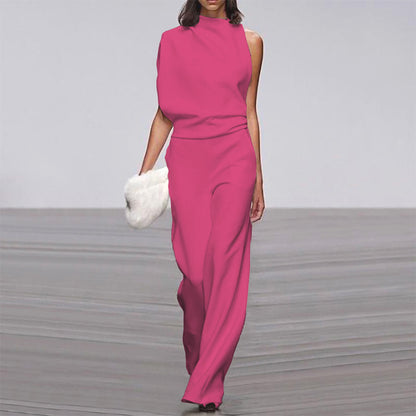 Elegant Women's Sleeveless Jumpsuit - Formal One-Piece Outfit for Special Occasions