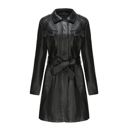Women’s Mid-Length Jacket – Structured Fit – Sleek Finish – Flap Pockets