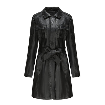 Women’s Mid-Length Jacket – Structured Fit – Sleek Finish – Flap Pockets