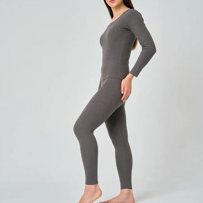 Women’s Lounge Set – Slim Fit – Cotton Blend – Long Sleeve Top & Full-Length Pants
