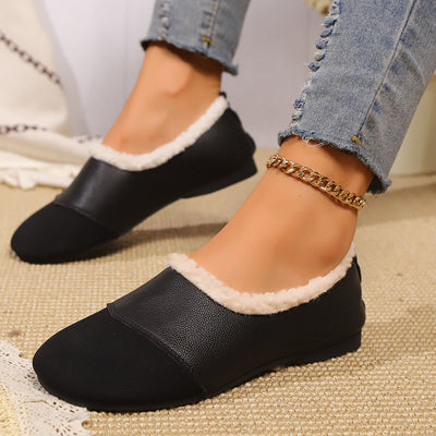Women’s Moccasin Shoes – Faux Shearling Lined – Slip-On – Soft Sole – Animal Print