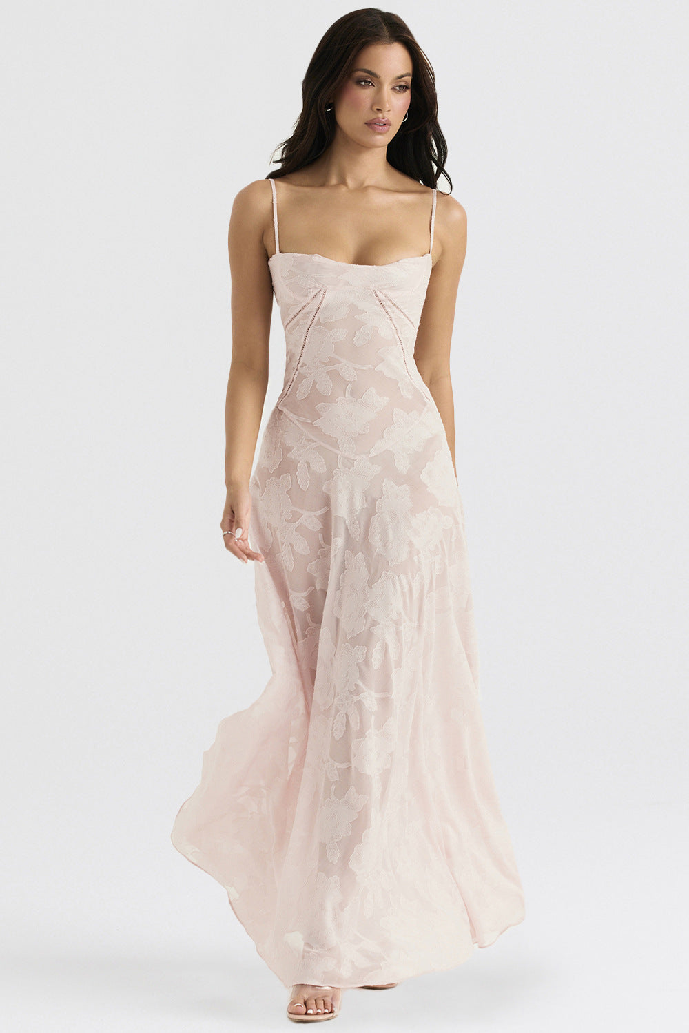 Women’s Midi Dress – Silky Slim Fit – Spaghetti Straps – Elegant Flowing Skirt