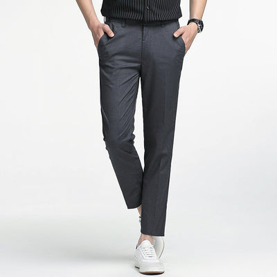 Men’s Cropped Trousers – Slim Fit – Straight Cut – Breathable Blend – Smart Casual