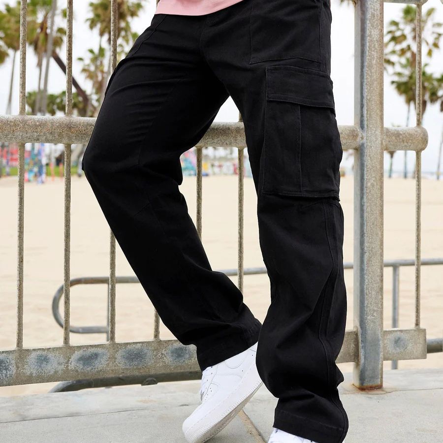 Men’s Cargo Pants – Loose Fit – Straight Leg – Utility Pockets