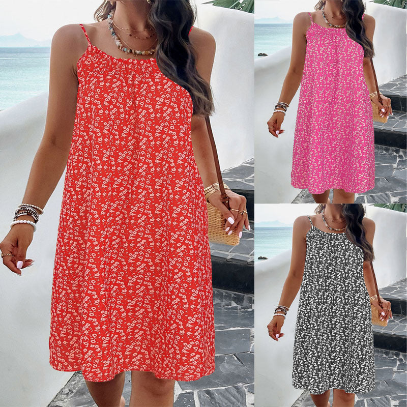 Women’s Swing Dress – Floral Print – Relaxed Fit – Knee Length