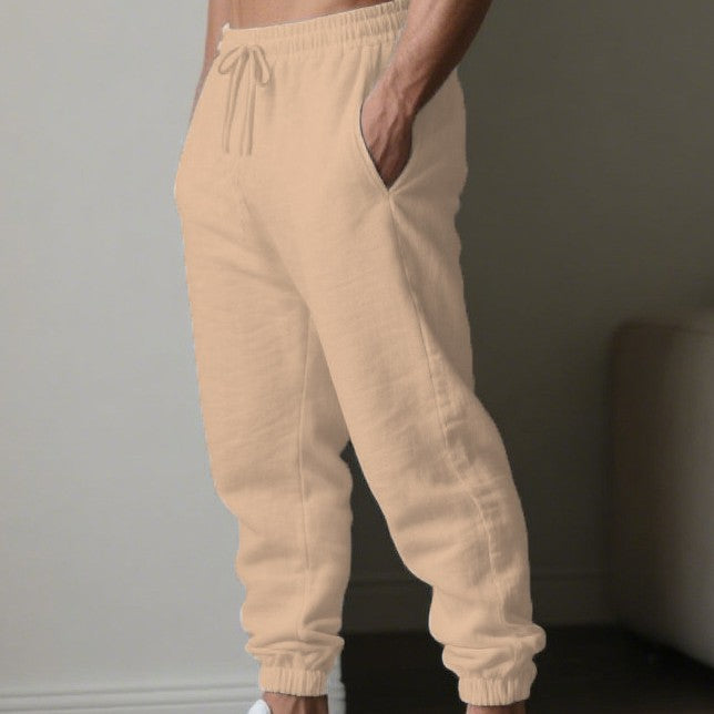 Men’s Casual Trousers – Relaxed Fit – Lightweight Woven – Tapered Leg – Drawstring Waist