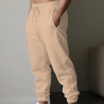 Men’s Casual Trousers – Relaxed Fit – Lightweight Woven – Tapered Leg – Drawstring Waist