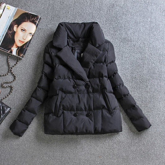 Women elegant turndown collar coat for women