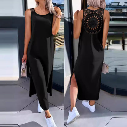 Women’s Maxi Dress – Relaxed Fit – Lace Back