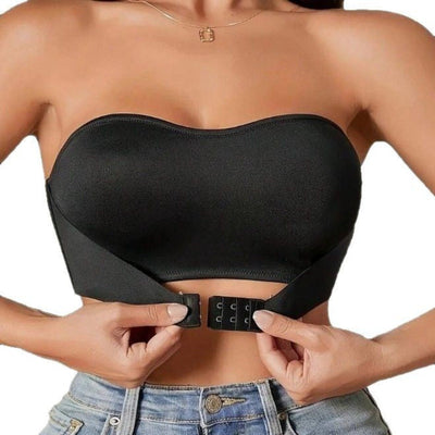 Women’s Strapless Push-Up Bra – Seamless Fit – Breathable Blend – Hook Back Support
