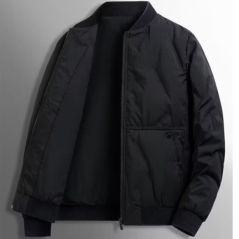 Men’s Quilted Jacket – Regular Fit – Padded Insulation – Ribbed Trim – Zip Front