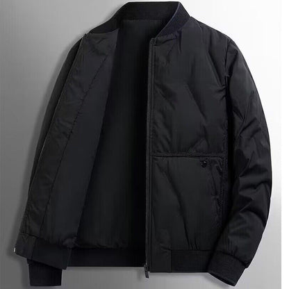 Men’s Quilted Jacket – Regular Fit – Padded Insulation – Ribbed Trim – Zip Front