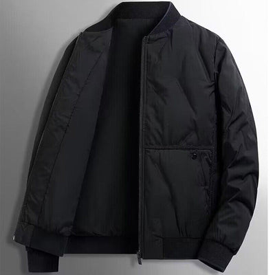 Men’s Quilted Jacket – Regular Fit – Padded Insulation – Ribbed Trim – Zip Front