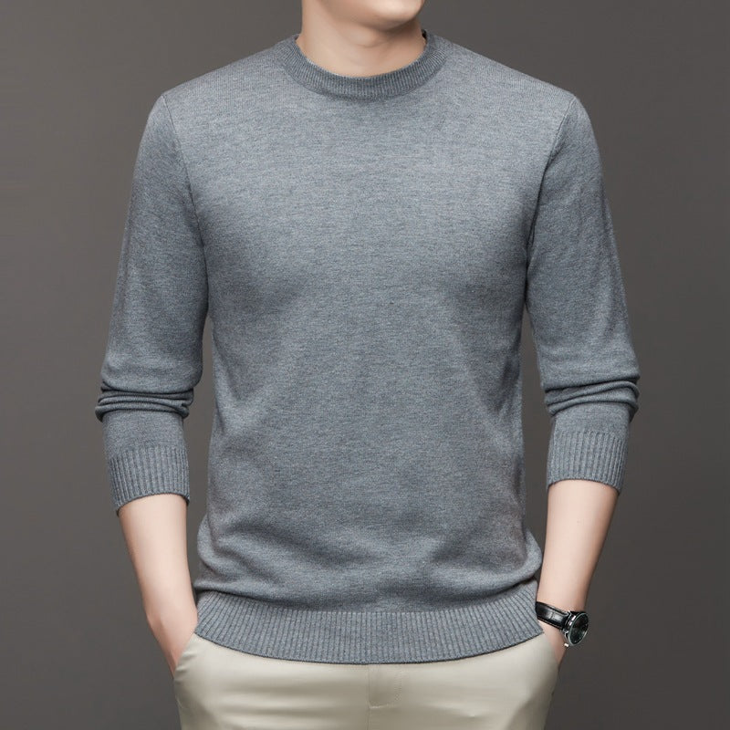 Men’s Knitted Sweater – Slim Fit – Crew Neck – Ribbed Trim – Soft Cotton Blend