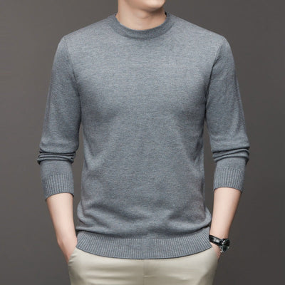 Men’s Knitted Sweater – Slim Fit – Crew Neck – Ribbed Trim – Soft Cotton Blend