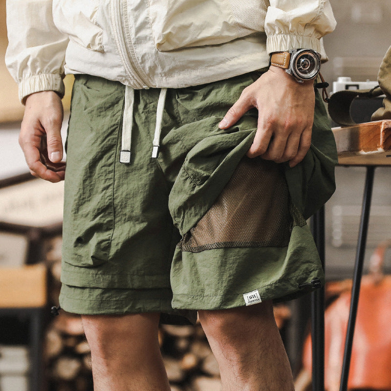 Men’s Cargo Shorts – Quick Dry – Relaxed Fit – Breathable Mesh – Adjustable Waist