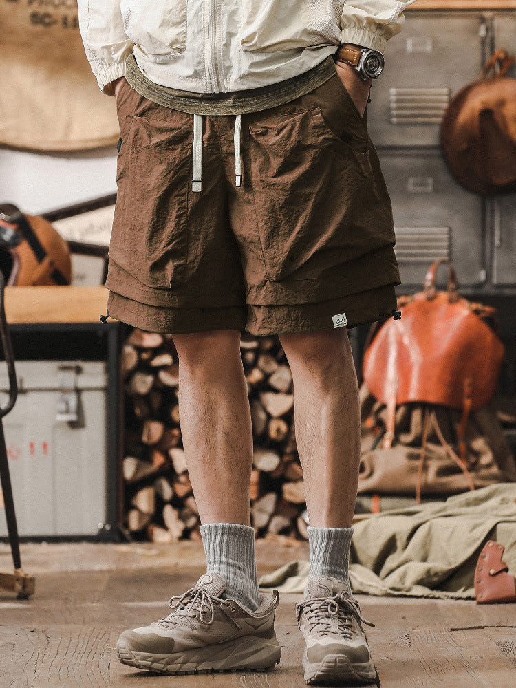Men’s Cargo Shorts – Quick Dry – Relaxed Fit – Breathable Mesh – Adjustable Waist