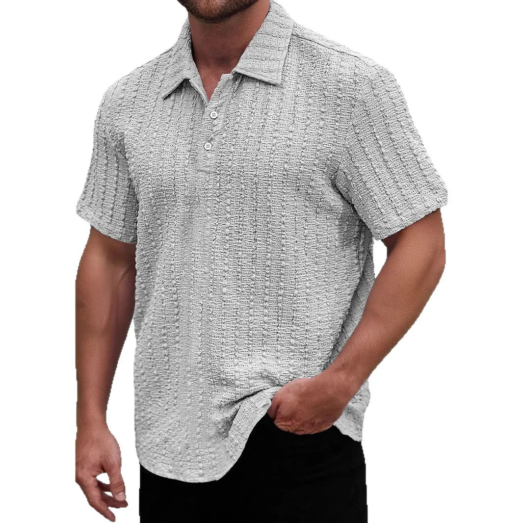 Men’s Polo Shirt – Regular Fit – Soft Textured Knit – Short Sleeve Breathable Fabric