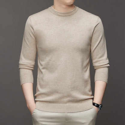 Men’s Knitted Sweater – Slim Fit – Crew Neck – Ribbed Trim – Soft Cotton Blend
