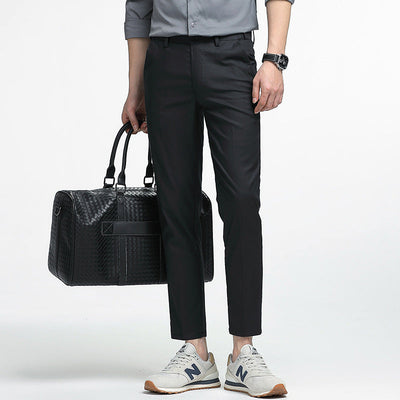 Men’s Cropped Trousers – Slim Fit – Straight Cut – Breathable Blend – Smart Casual