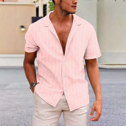 Men’s Short Sleeve Shirt – Classic Fit – Button-Up Casual Style