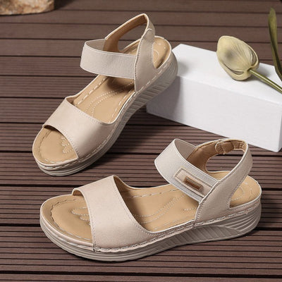 Women’s Sandals – Open Toe – Cushioned Footbed – Slip-On with Ankle Strap – Soft Material