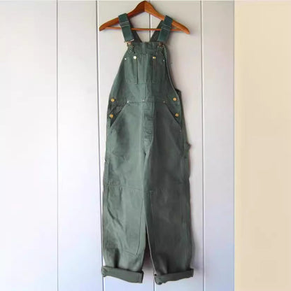 Women’s Overalls – Relaxed Fit – Cotton – Adjustable Straps – Full Length – Pocket Detail