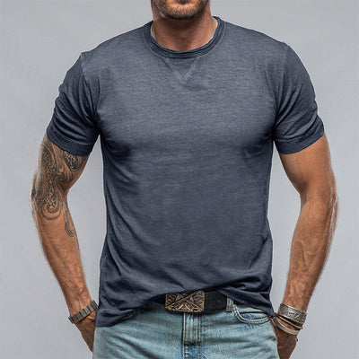 Men’s T-Shirt – Cotton Blend – Relaxed Fit – Crew Neck – Short Sleeve Casual Wear