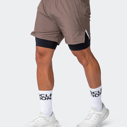Men’s Athletic Shorts – Slim Fit – Dual Layer – Stretch Support – Breathable Design