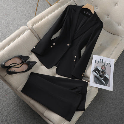 Women’s Blazer Suit Set – Tailored Fit – Single-Breasted – Sharp Lapels – Formal Look