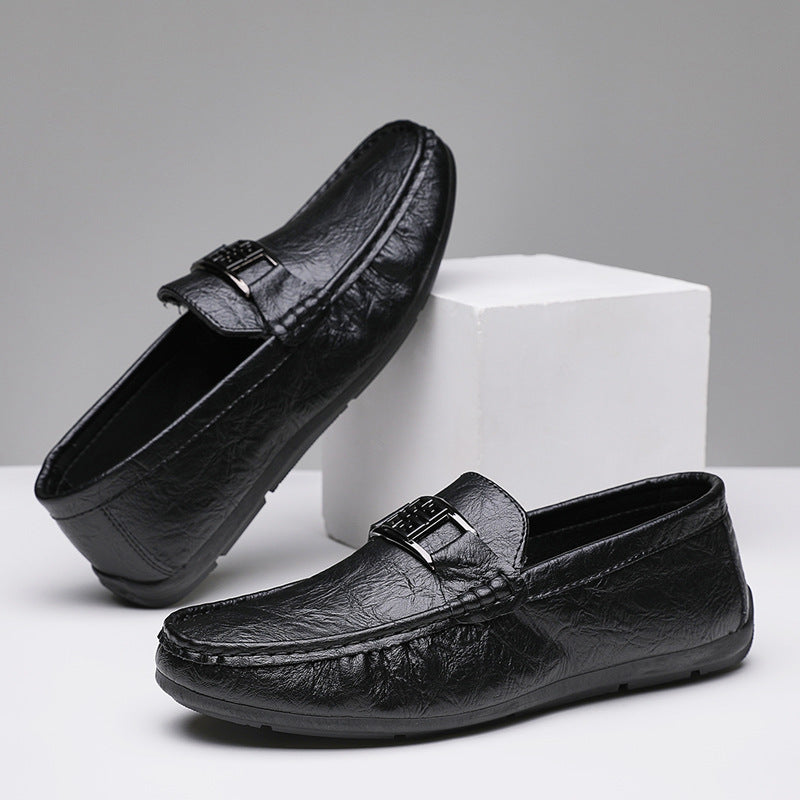 Men’s Loafers – Slip-On Driving Shoe – Breathable Soft Sole – Moc Toe Detail