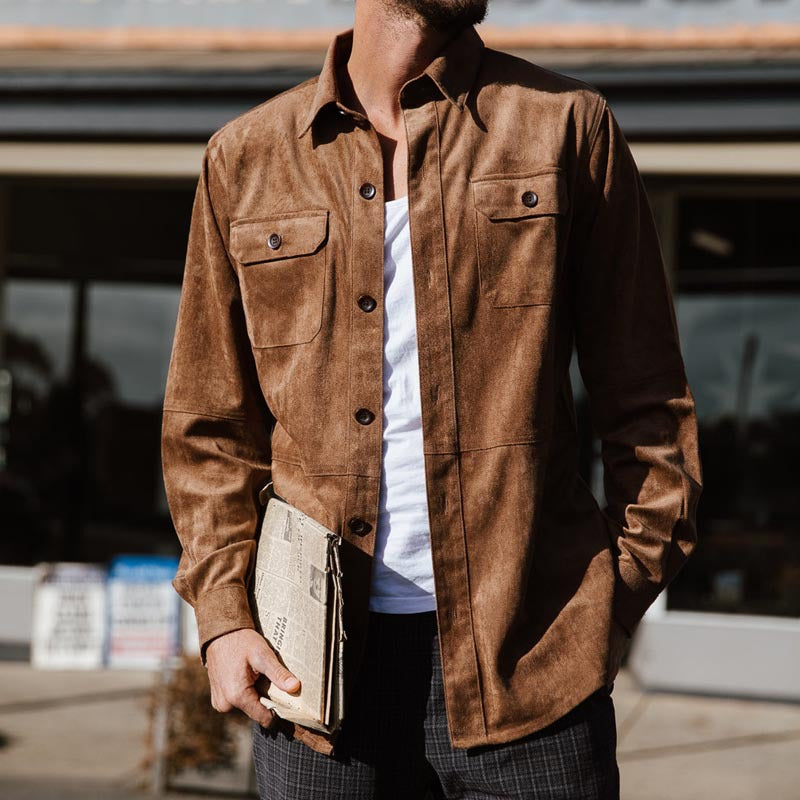 Men’s Casual Shirt – Regular Fit – Button-Up with Chest Pockets