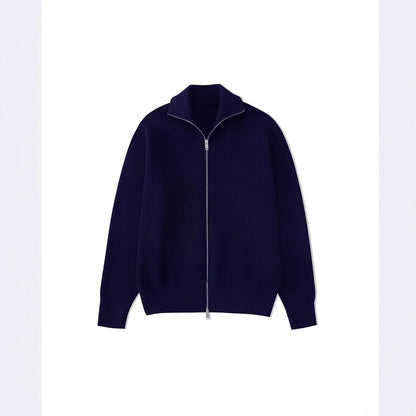 Men's Zip-Up Cardigan - High Neck - Full Sleeve - Classic Design