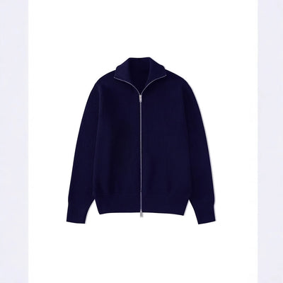 Men's Zip-Up Cardigan - High Neck - Full Sleeve - Classic Design