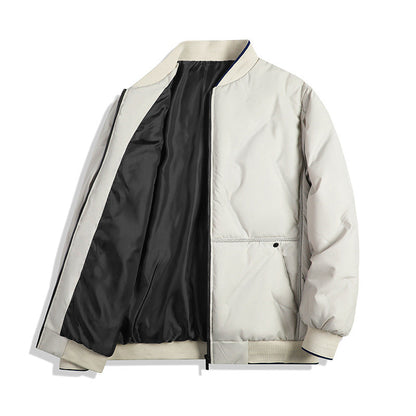 Men’s Quilted Jacket – Regular Fit – Padded Insulation – Ribbed Trim – Zip Front