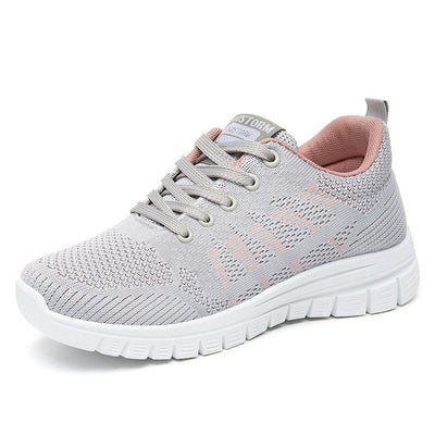 Women’s Sneakers – Breathable Knit – Cushioned Sole – Lightweight Lace-Up Fit