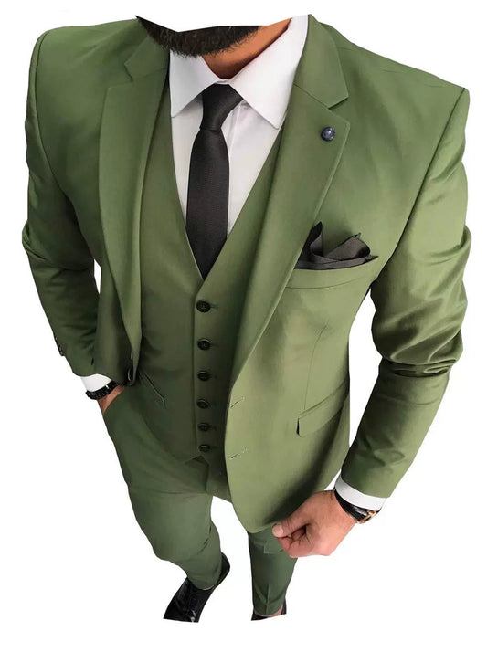 Men's 3-Piece Suit – Formal Slim Fit Business Attire