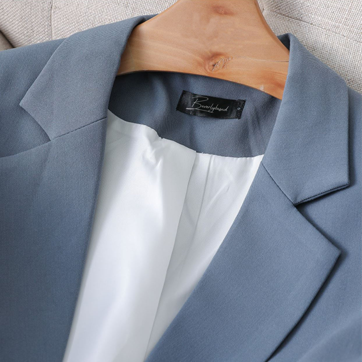 Women's Double-Breasted Blazer - Tailored Fit - Notched Lapels - Formal Office Wear