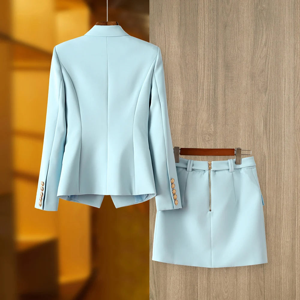 Women's elegant chic blazer and skirt set