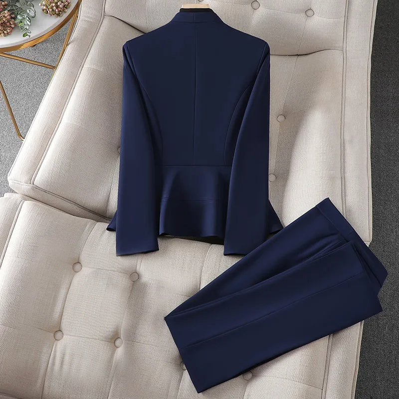 Women's elegant slim fit suit and pants set