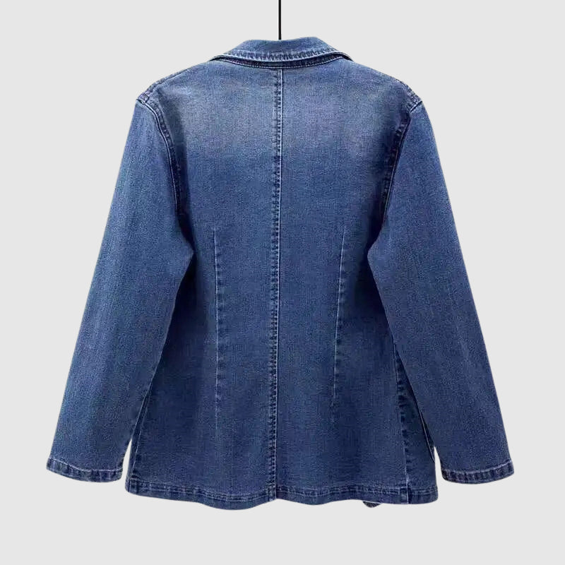 Caryl - losse fit denim jacket met kraag