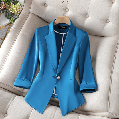 Women's elaine notch collar single button blazer