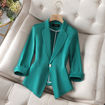 Women's elaine notch collar single button blazer